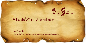 Vladár Zsombor névjegykártya
